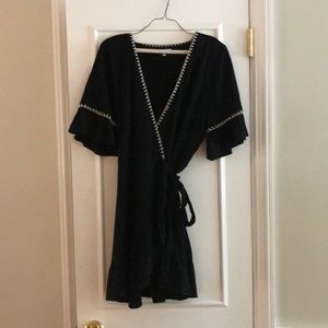 Moon River- Cyprus Embroidered Wrap Dress